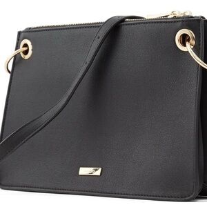 Aldo Black Crossbody Bag with Gold Accents